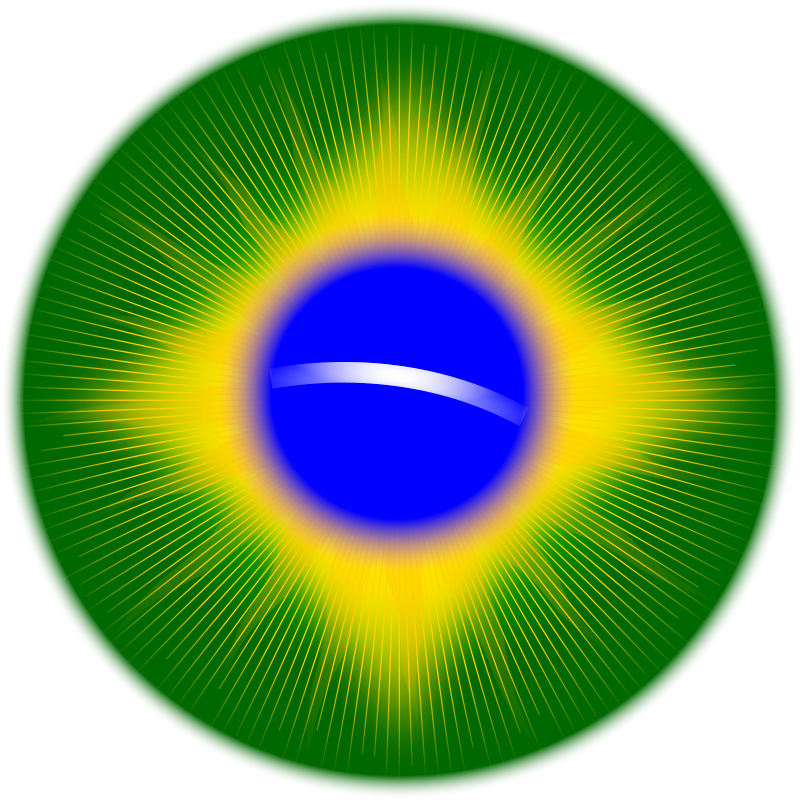 Rounded Brazil flag