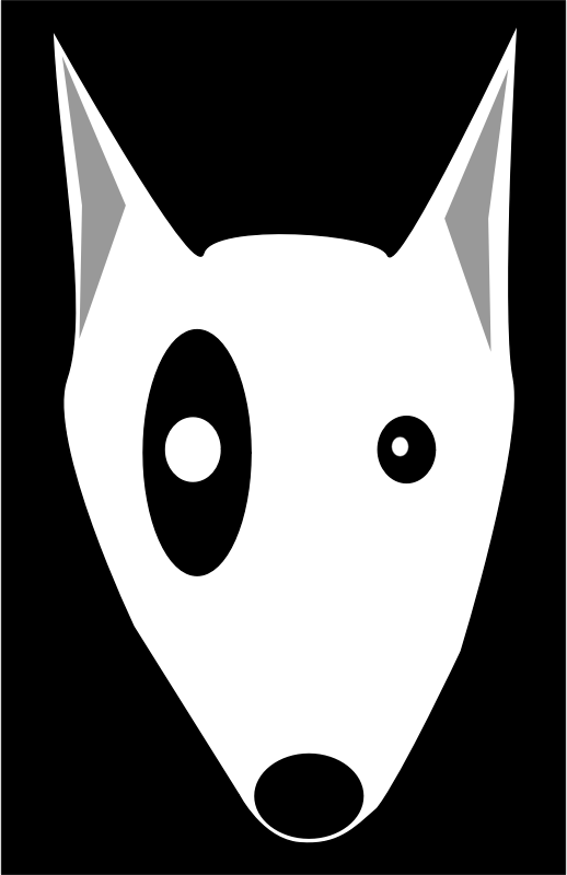 Bullterrier head, bujung,Bull terrier cartoon,dog Bullterrier