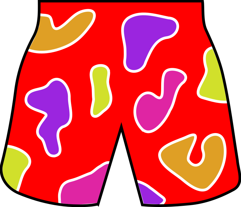 Colorful beach shorts