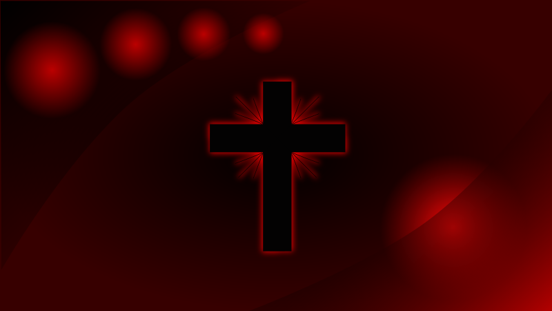 Red Glowing Cross Wallpaper