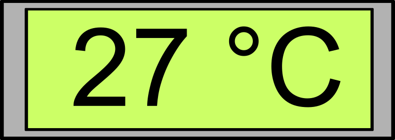 Digital Display with Temperature 27°C