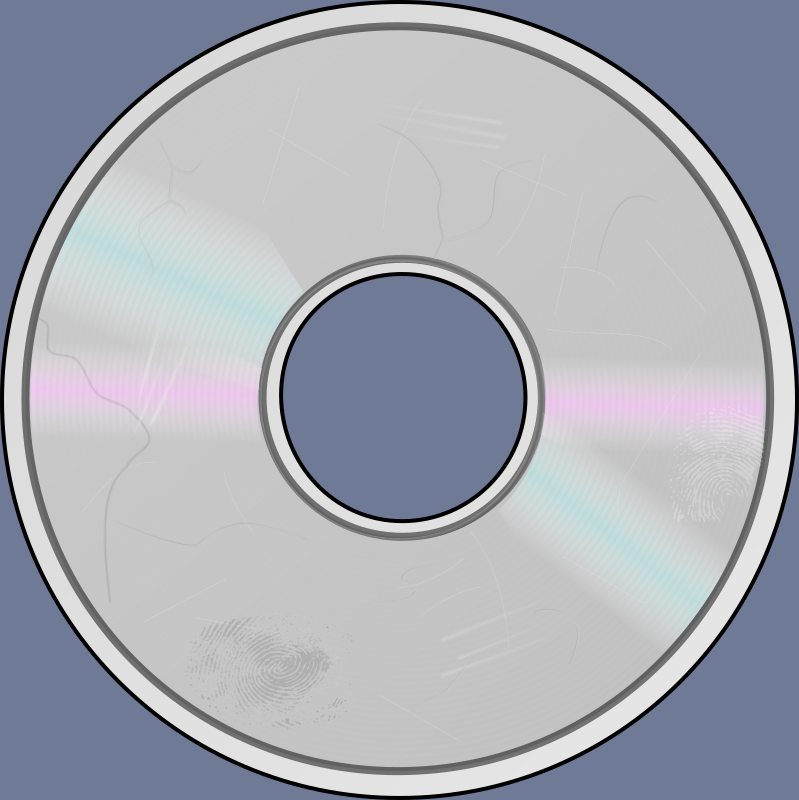 Damaged Compact Disc Openclipart