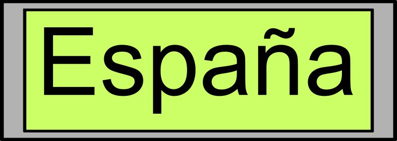 Digital Display with "España" text