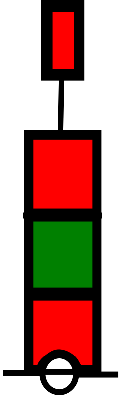 beacon red-green-red IALA A