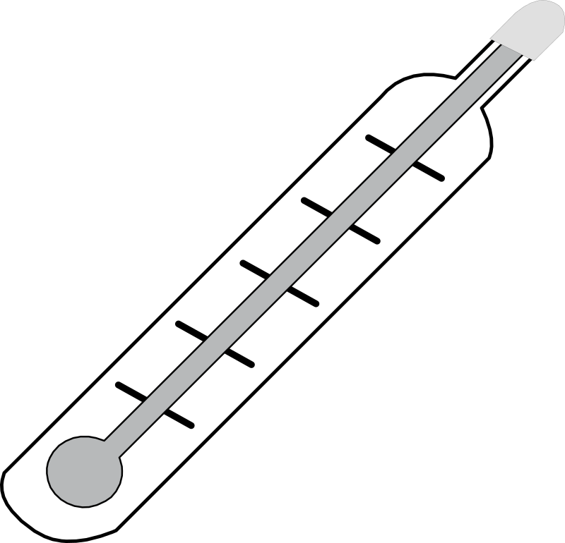 Thermometer Hot - outline