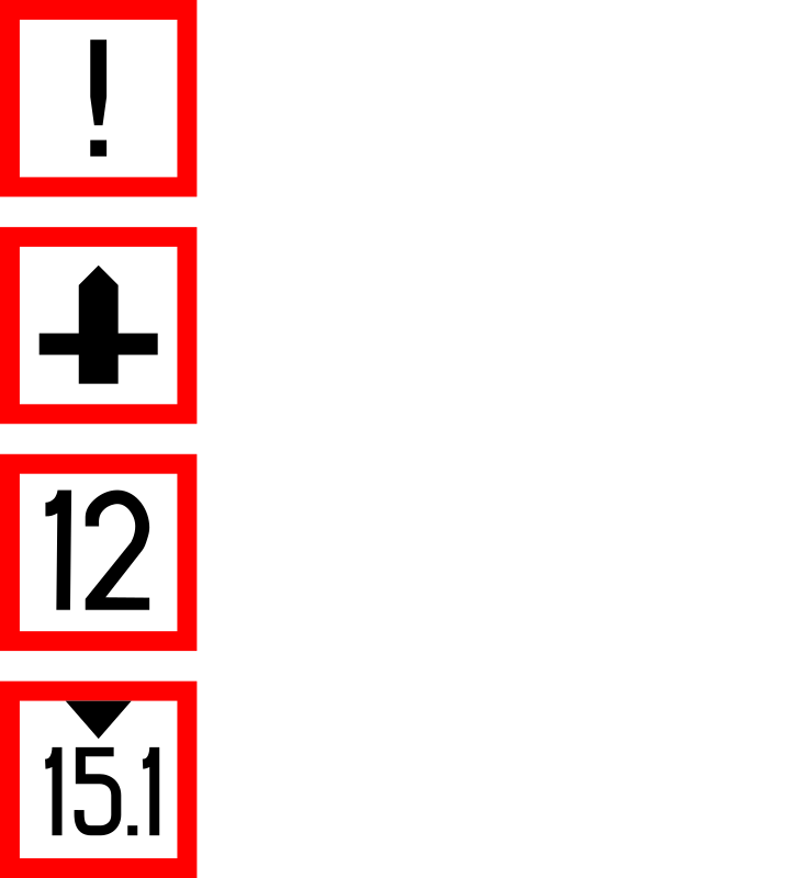 Navigation. Warning and regulatory signs