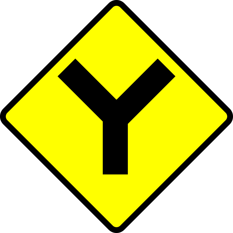 caution-Y road