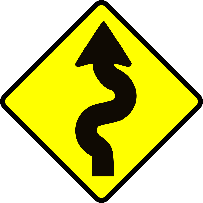 caution-winding road