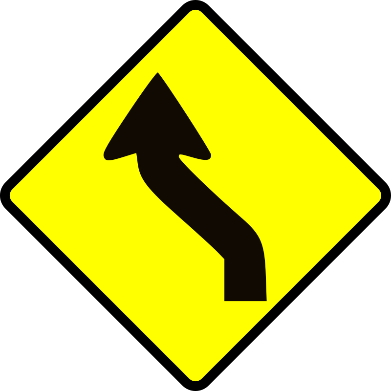 caution-curve in road 1