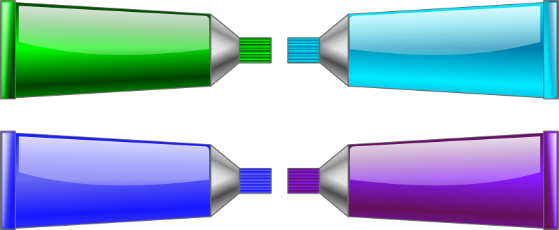 Color tube Green Blue Purple Cyan