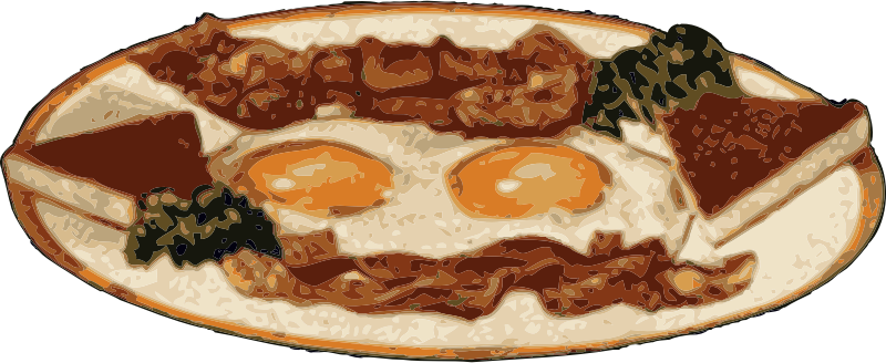bacon and eggs - Openclipart
