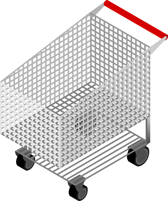 CM Isometric Shopping Cart Empty