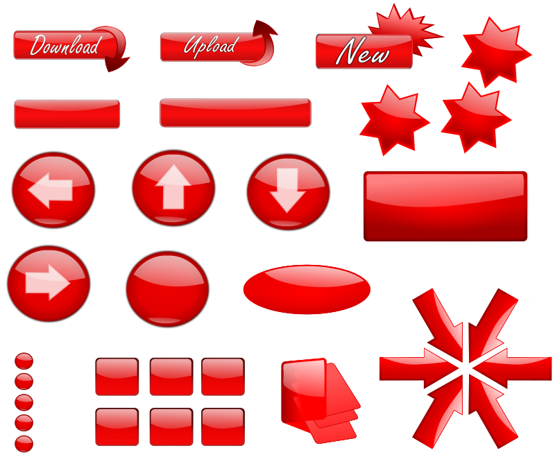 Red Glossy Buttons