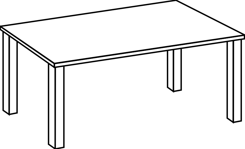 Table Line Art - Openclipart