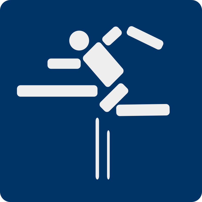 fence jumping pictogram