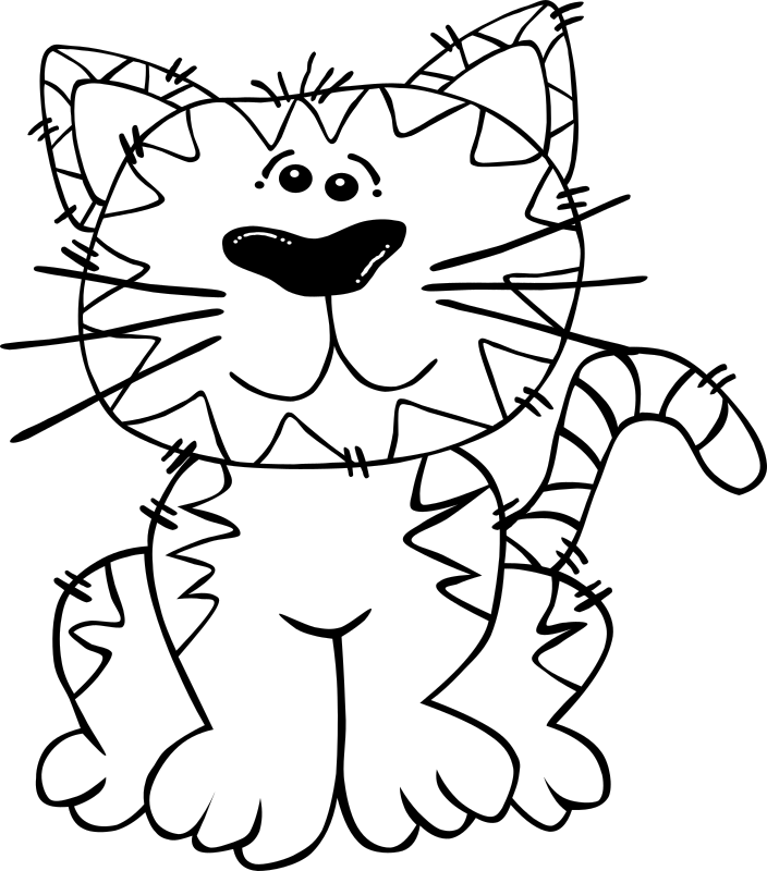 G Cartoon Cat Sitting 1