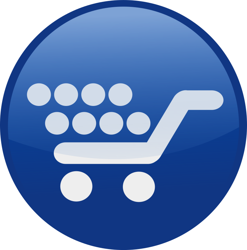 shopping cart-blue