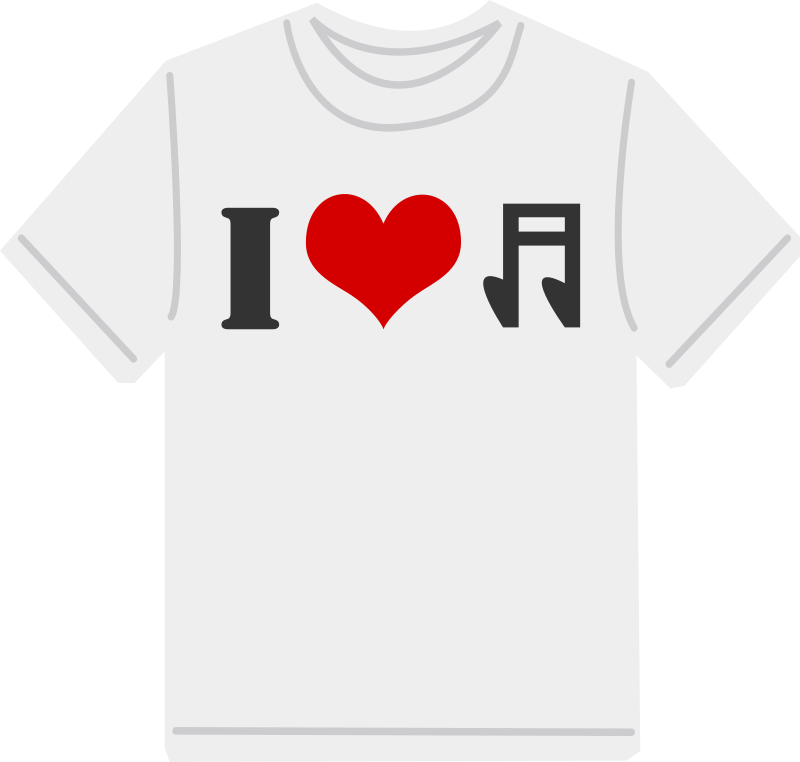 I Love music T-shirt