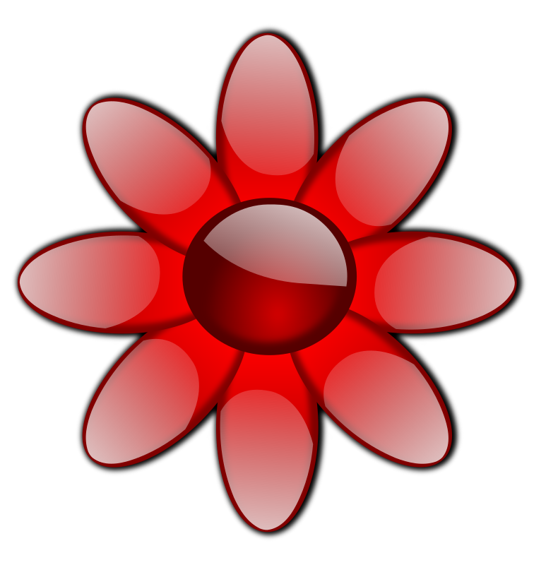 Red Glossy Flower