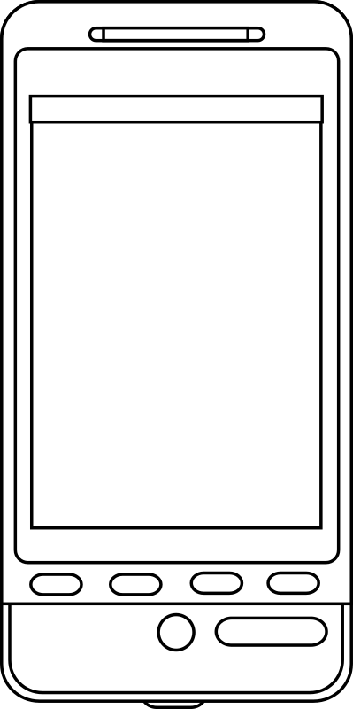 Android phone line art