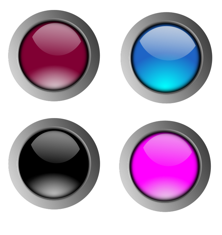 Round glossy buttons