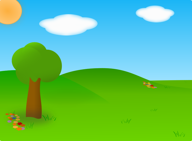 Cartoon Landscape - Openclipart