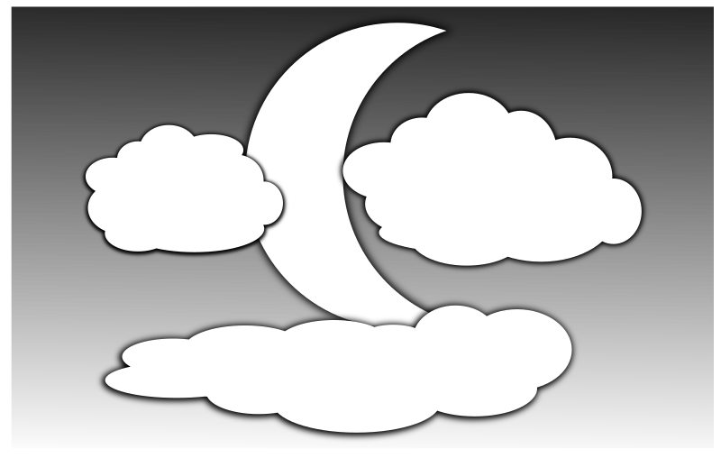 Clouds and the Moon 2