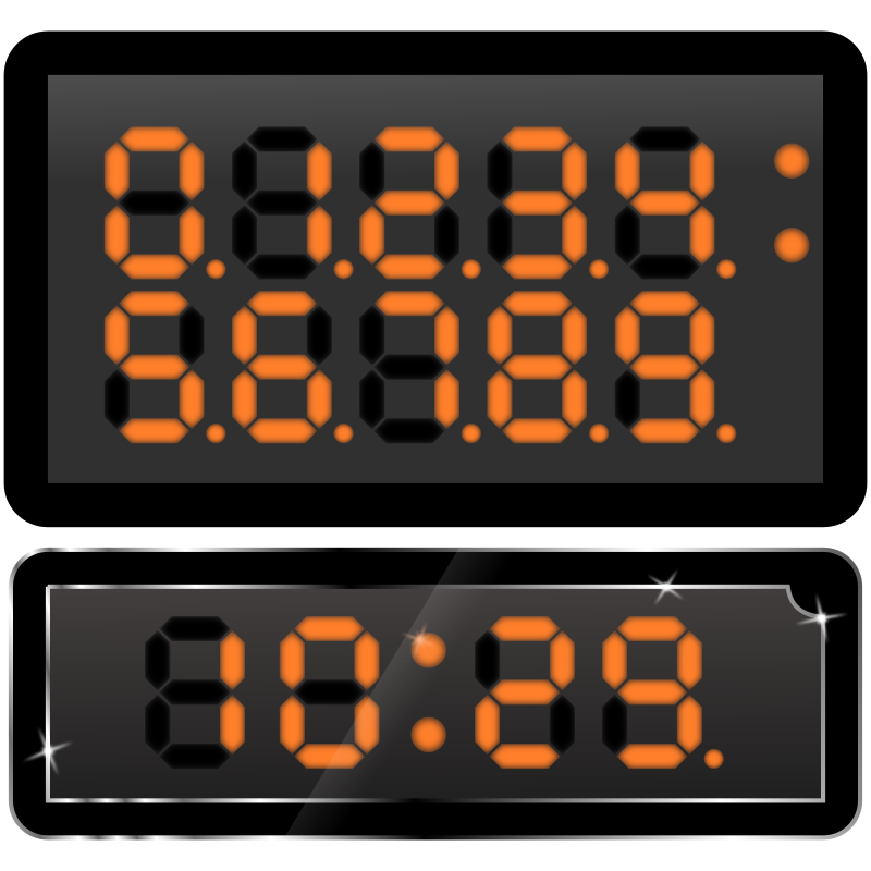 7-segments clock