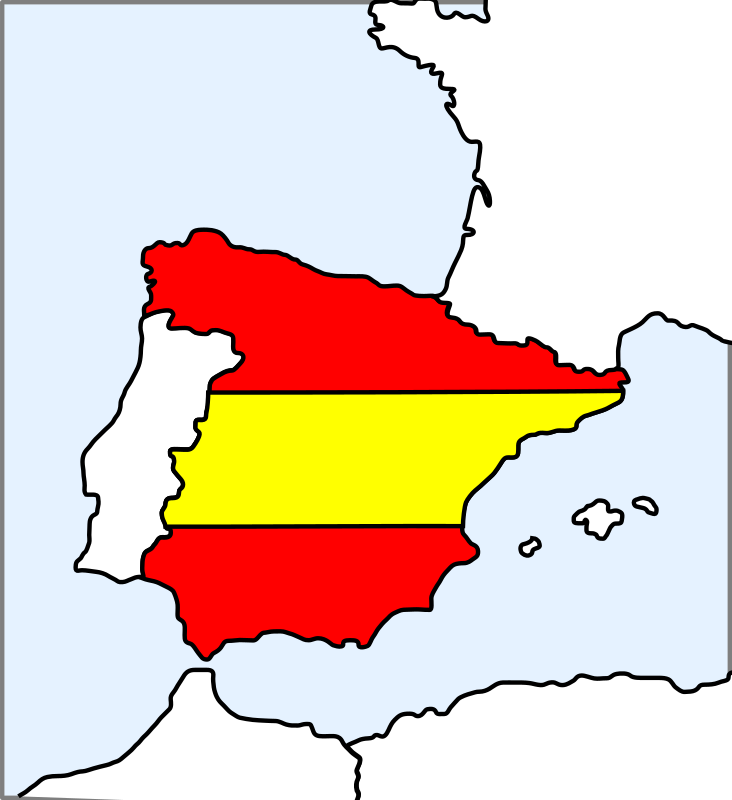 Spain (map and flag)