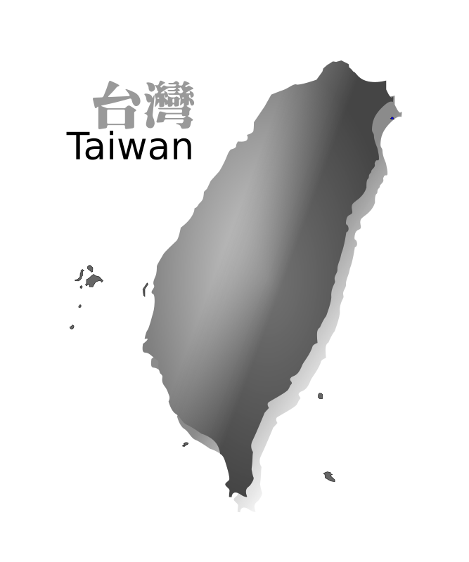 Taiwan map (R.O.C.) grey ver