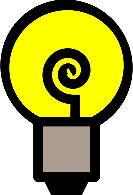 Traditional lightbulb (on)