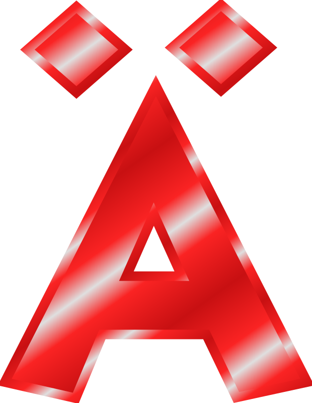 effect letters alphabet red a openclipart