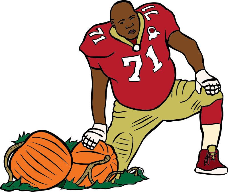 SF 49er with a pumpkin