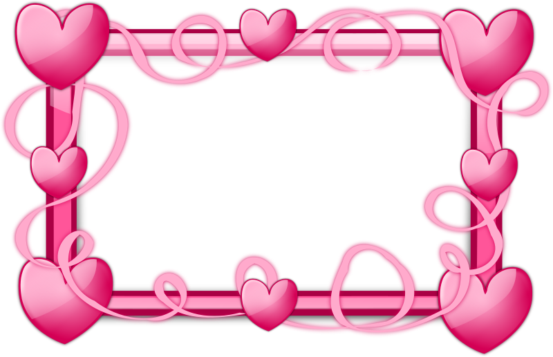 Pink Hearts Frame