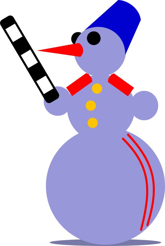 Snowman Traffic Cop by Rones