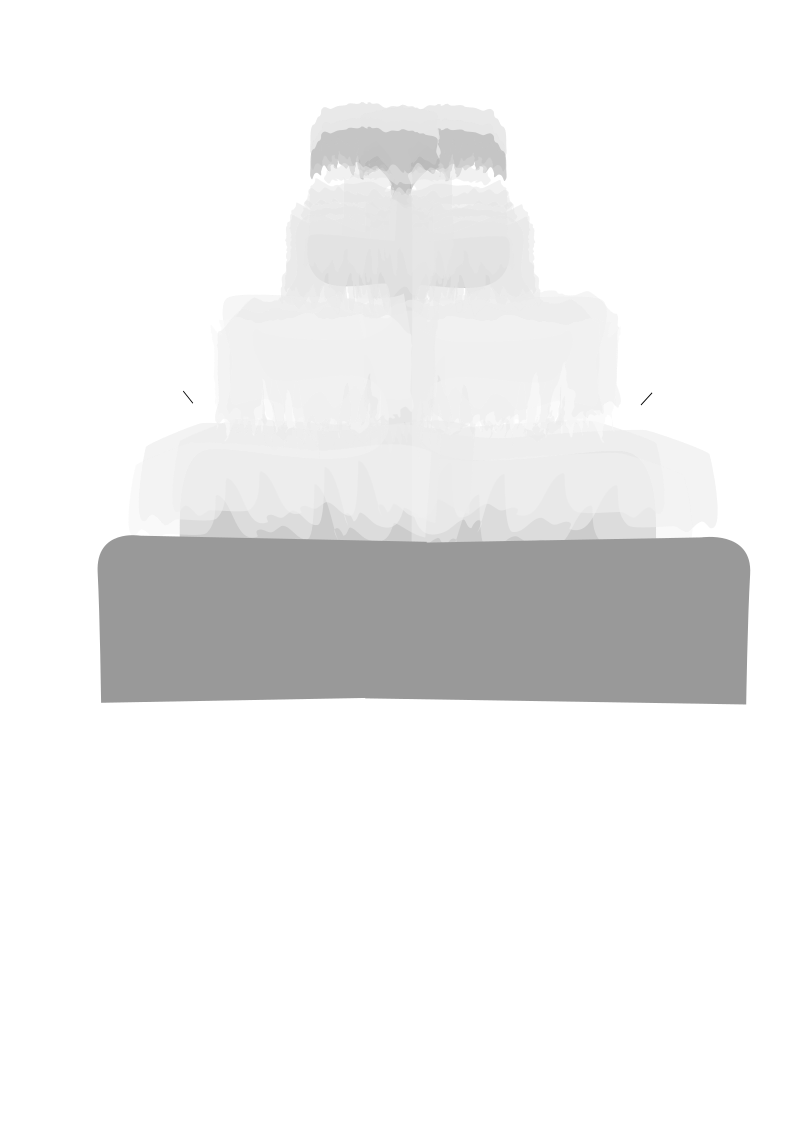 Clipart - Water Fountain B&W