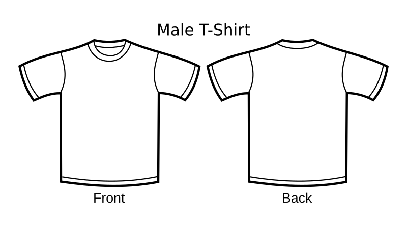 Download TShirt Template by nicubunu - A white t-shirt template, including front and back