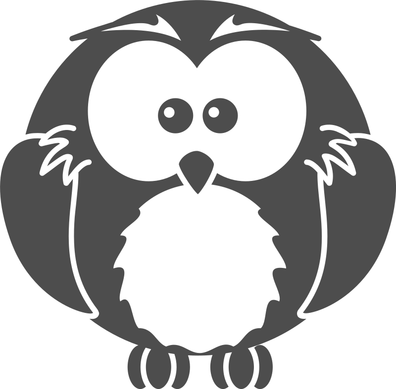 Cartoon owl by bocian - silhouette of a owl