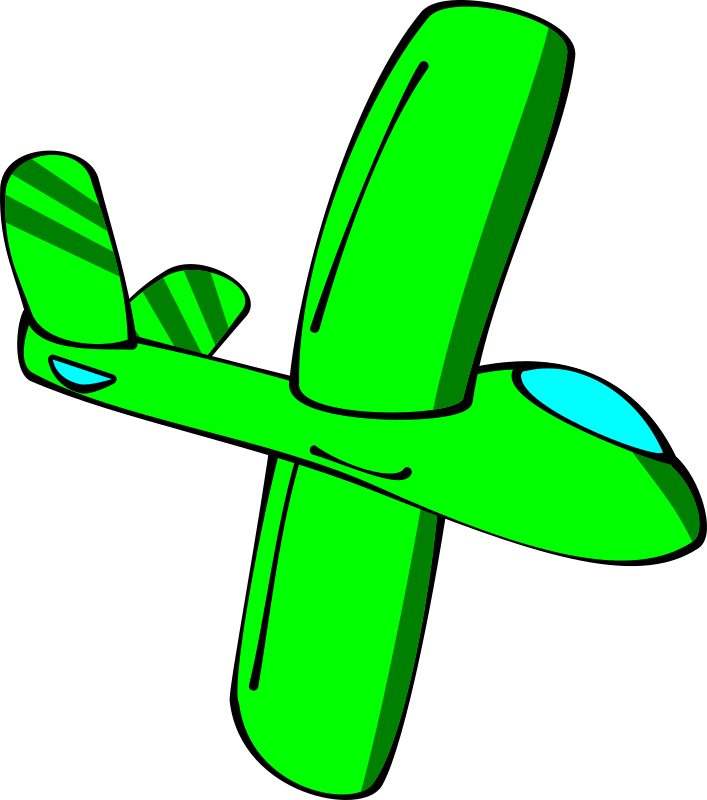 green airplane clipart - photo #3