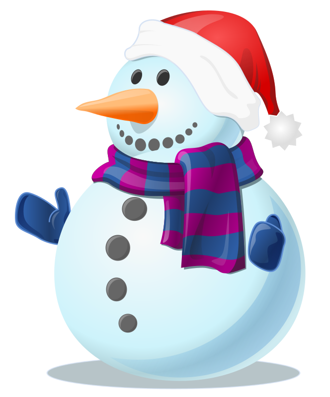 Download Clipart - Snowman Shaded