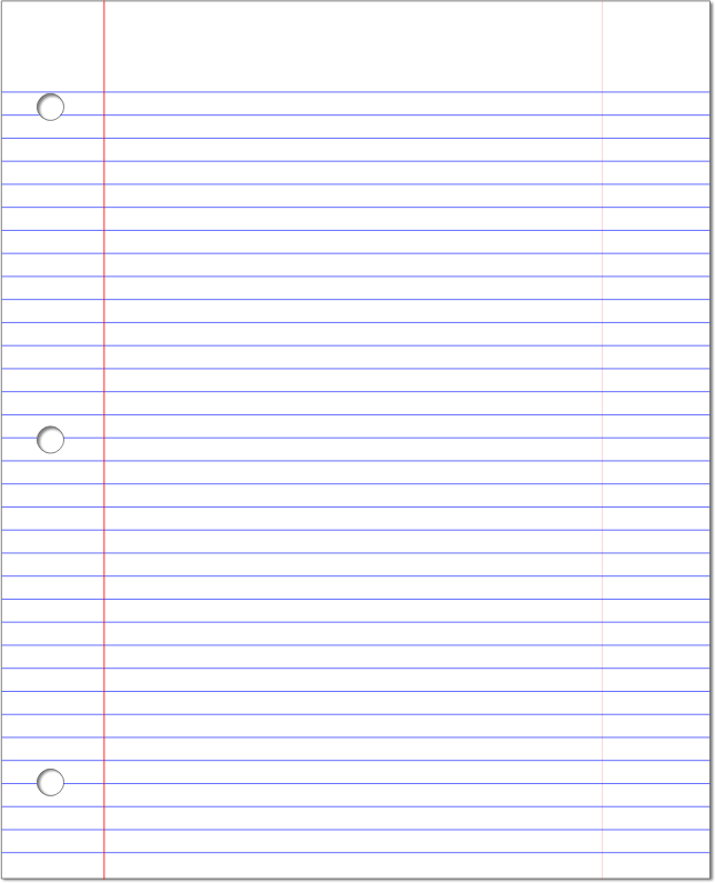 Clipart - Lined Paper