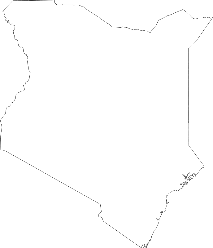 Kenya outline map by j_iglar - Outline map of Kenya