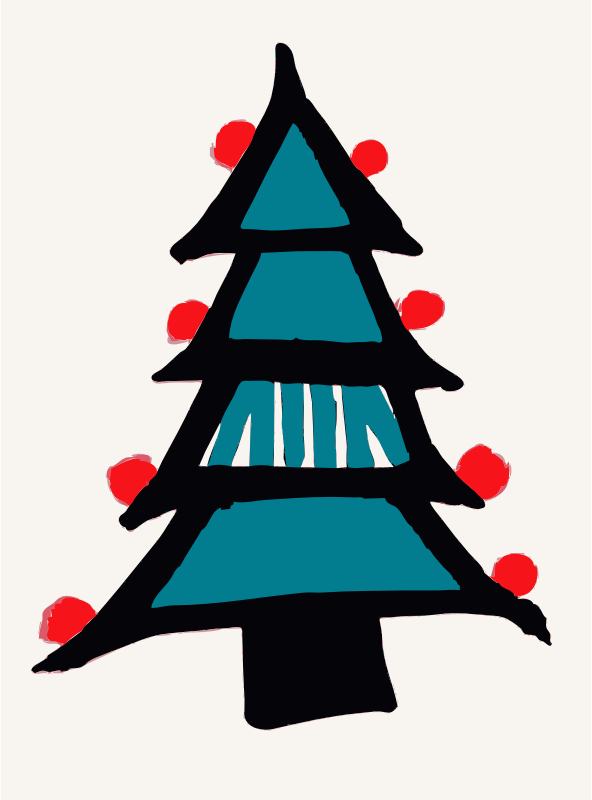 christmas tree clipart to color - photo #38