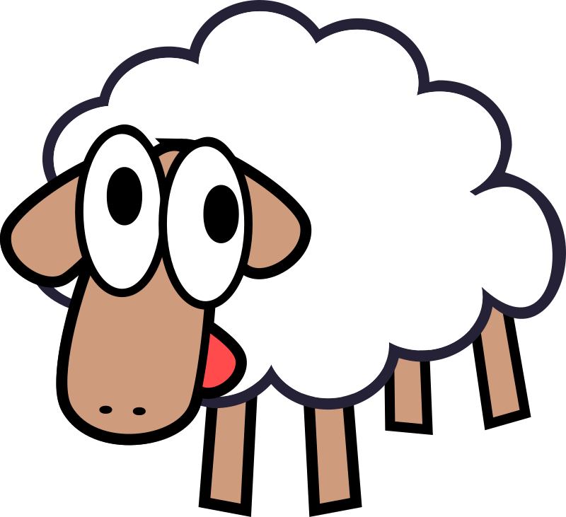 White Stupid & Cute Cartoon Sheep by qubodup - a slightly improved ...