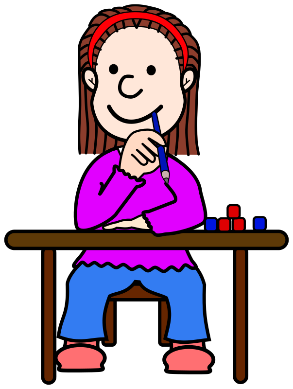 clipart girl at desk - photo #15
