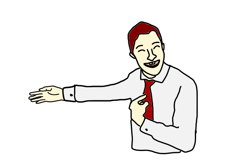 clipart the man is pointing at himself