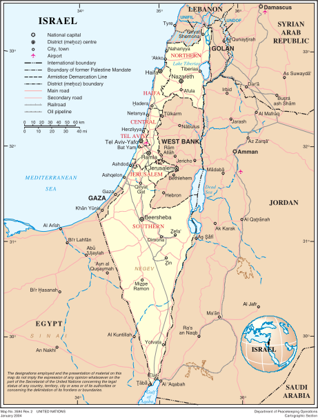 Clipart - Israel and Disputed Territories