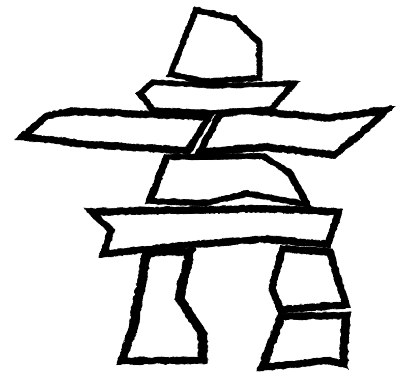 Clipart Inukshuk outline