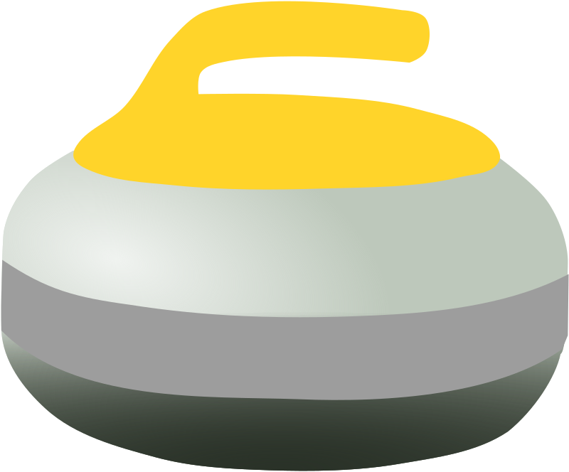 Clipart - Yellow Curling Rock