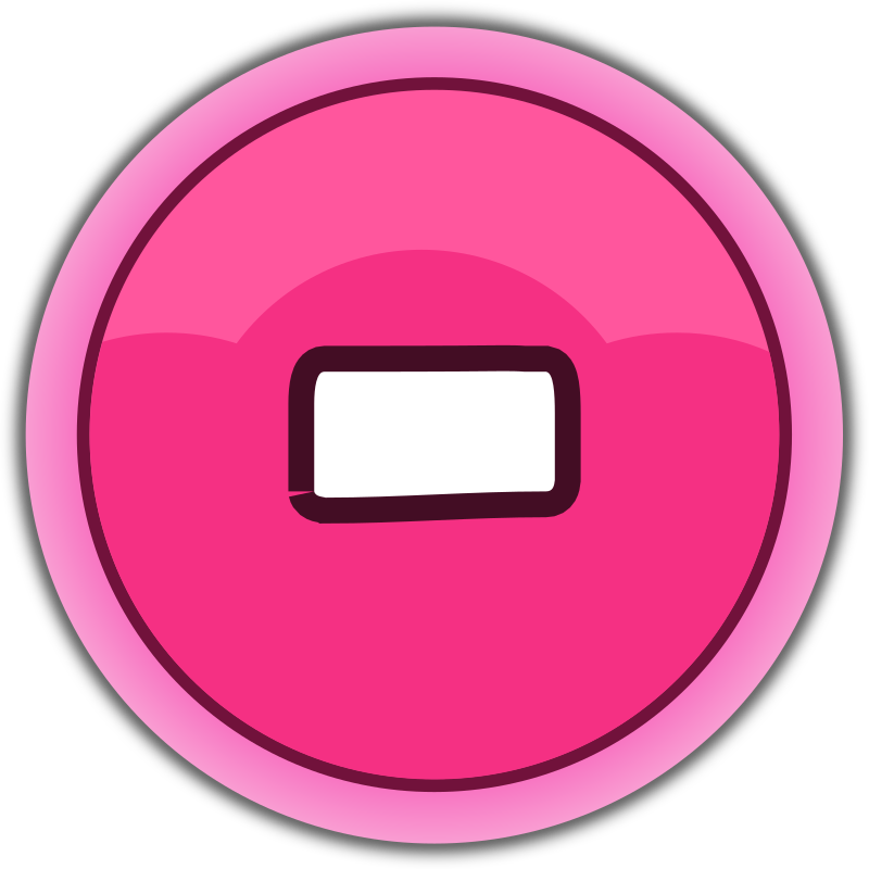 Clipart - pink button minus